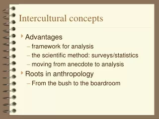Intercultural concepts