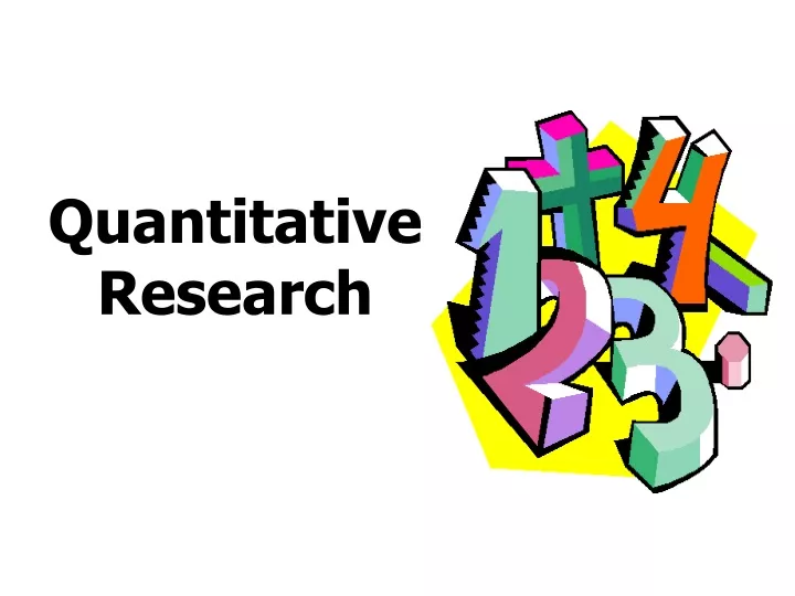 quantitative research