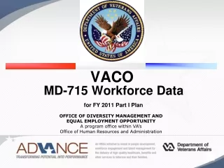 VACO  MD-715 Workforce Data    for FY 2011 Part I Plan