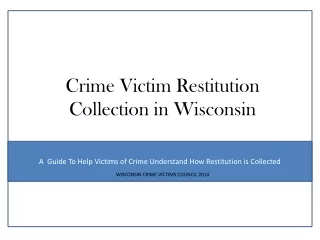 Crime Victim Restitution Collection in Wisconsin