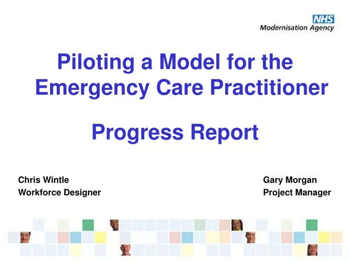 piloting a model for the emergency care