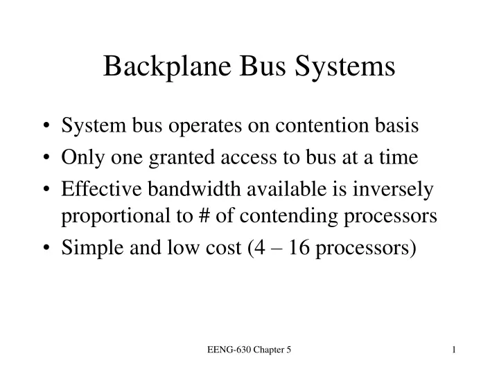 backplane bus systems