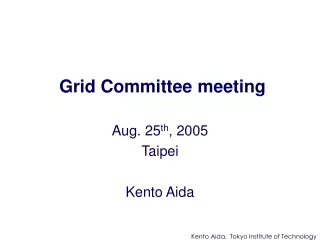 Grid Committee meeting