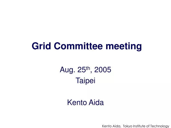 grid committee meeting