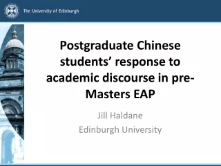 Postgraduate Chinese students’ response to academic discourse in pre-Masters EAP