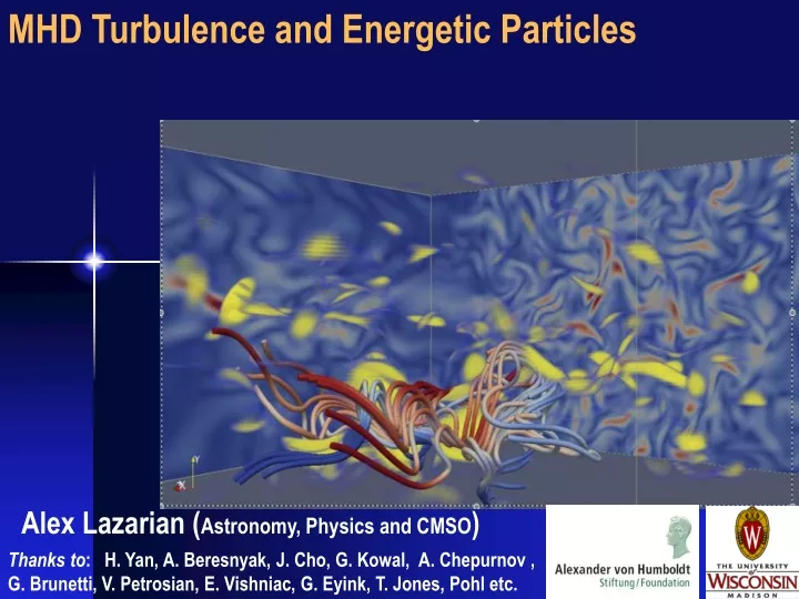 mhd turbulence and energetic particles
