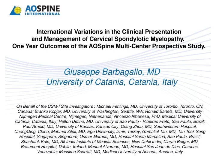 international variations in the clinical