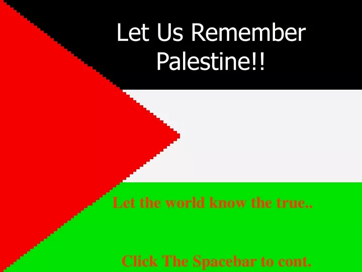 let us remember palestine