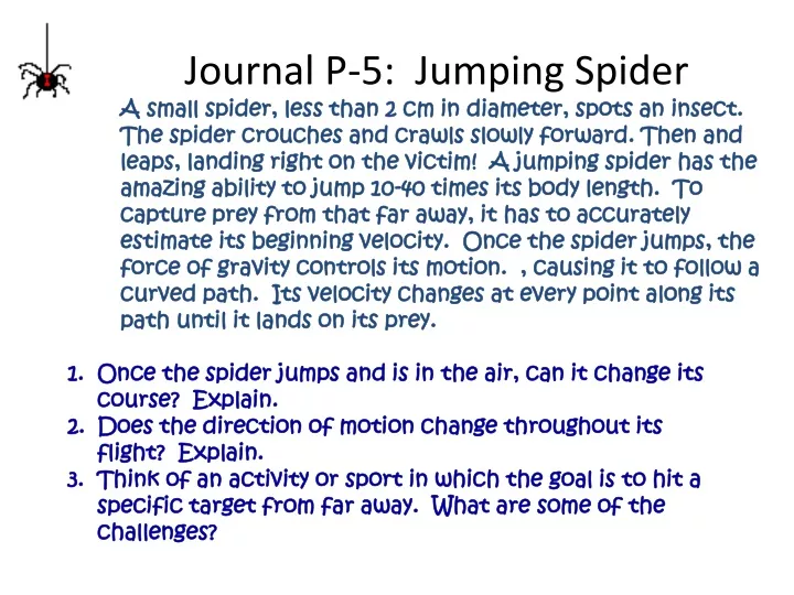 journal p 5 jumping spider