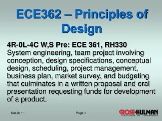 ECE362 – Principles of Design