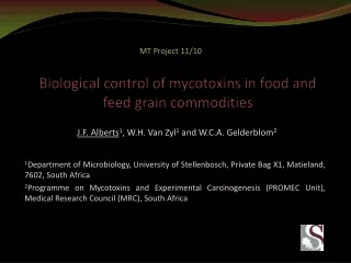 Biological control of  mycotoxins  in food and feed grain commodities