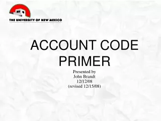 Account code primer