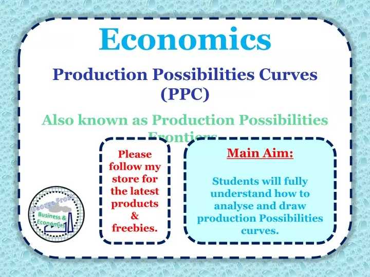 economics production possibilities curves