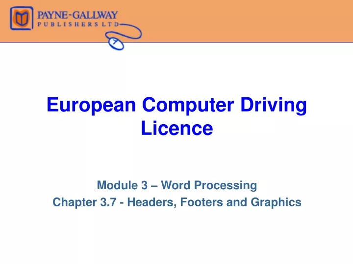 european computer driving licence