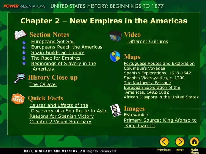 chapter 2 new empires in the americas