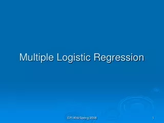 Multiple Logistic Regression