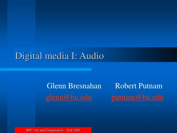 digital media i audio