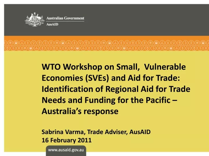 wto workshop on small vulnerable economies sves