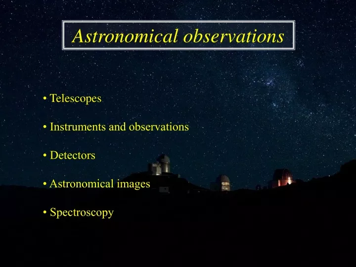 astronomical observations