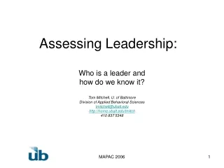 Assessing Leadership: