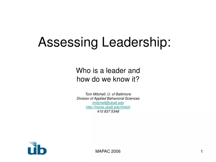 assessing leadership