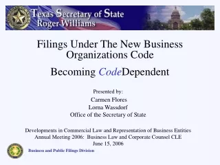 Business and Public Filings Division