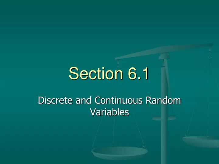 section 6 1