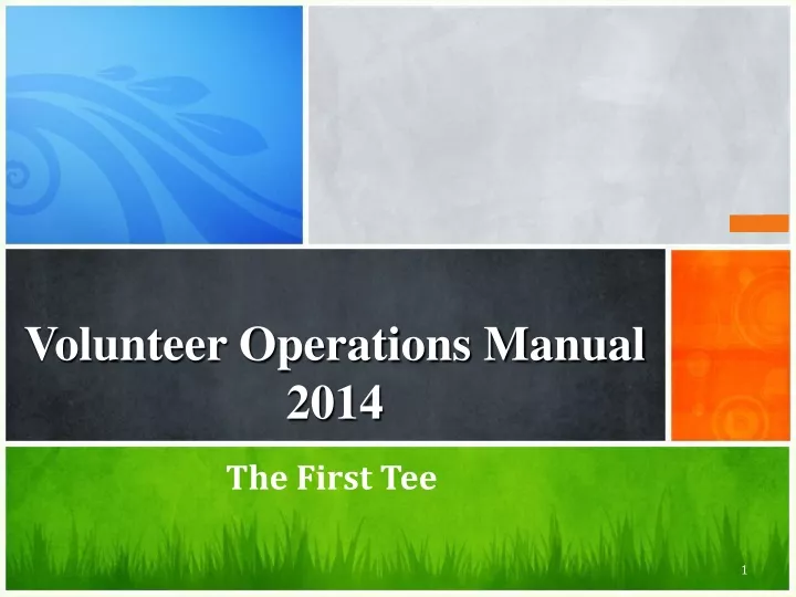 volunteer operations manual 2014