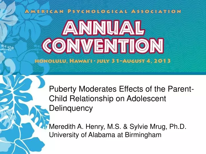 puberty moderates effects of the parent child