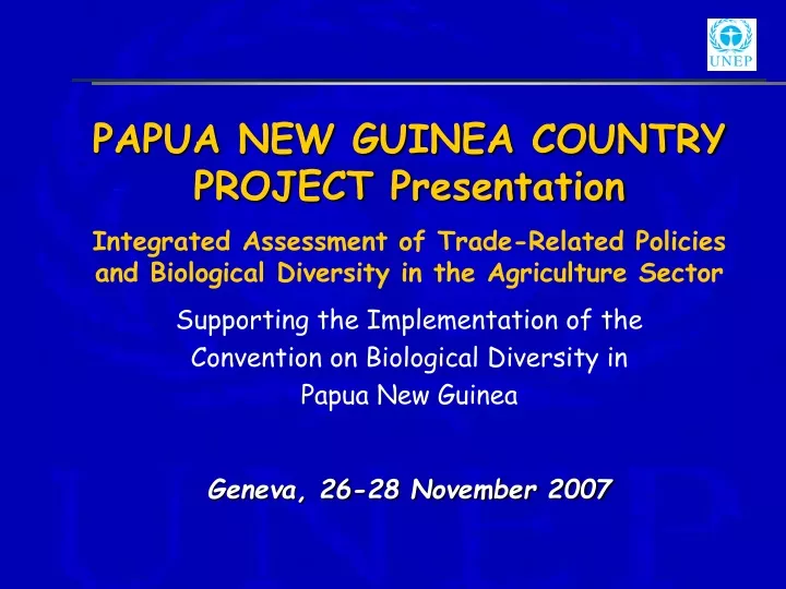 papua new guinea country project presentation