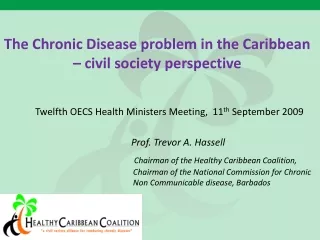 The Chronic Disease problem in the Caribbean – civil society perspective