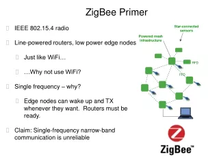 IEEE 802.15.4 radio Line-powered routers, low power edge nodes Just like WiFi… …Why not use WiFi?