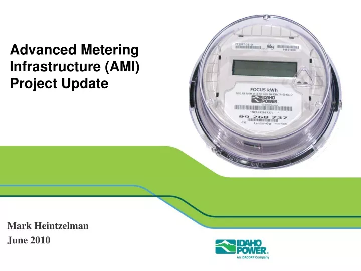 advanced metering infrastructure ami project update