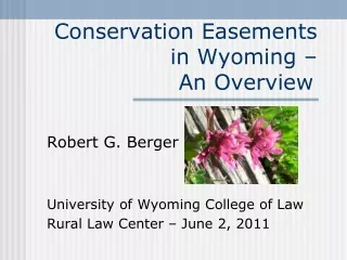 Conservation Easements in Wyoming –  An Overview