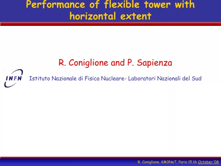 performance of flexible tower with horizontal extent