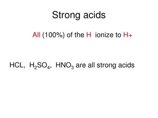Strong acids