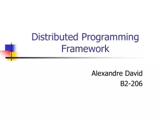 Distributed Programming Framework