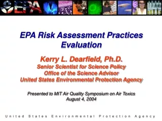 Presented to MIT Air Quality Symposium on Air Toxics August 4, 2004