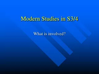 Modern Studies in S3/4