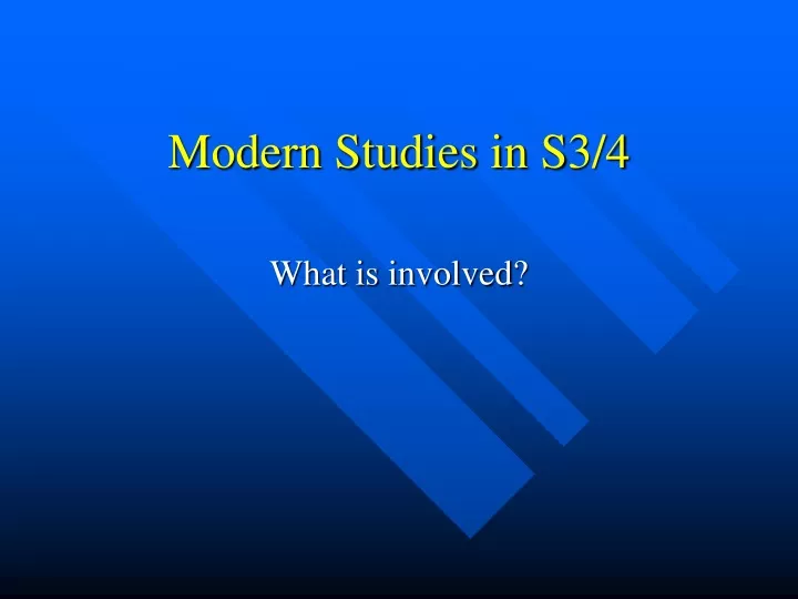 modern studies in s3 4