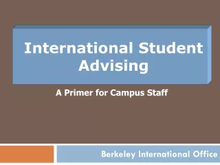 International Student Advising