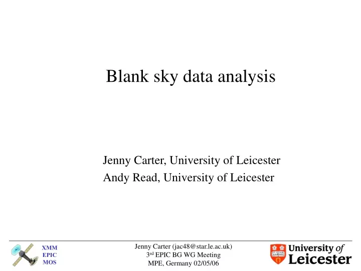 blank sky data analysis