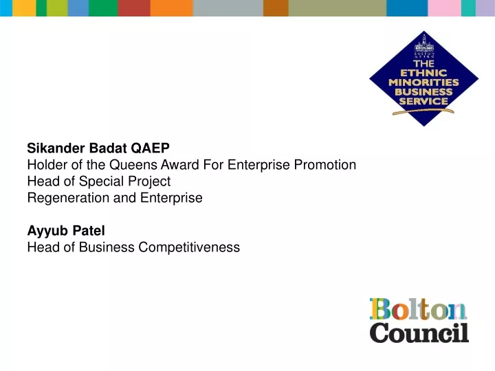 sikander badat qaep holder of the queens award