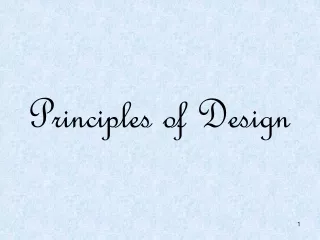 Principles of Design