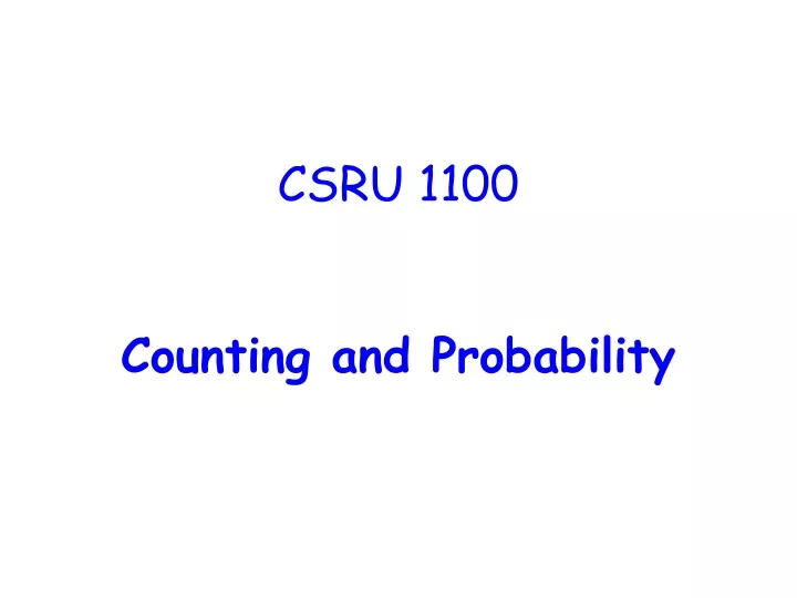 csru 1100 counting and probability