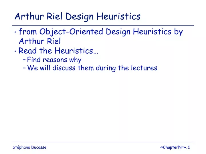 arthur riel design heuristics