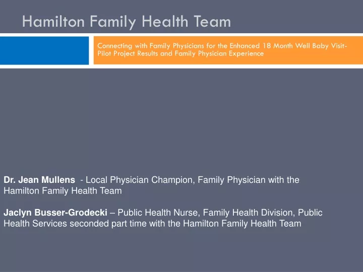 hamilton family health team