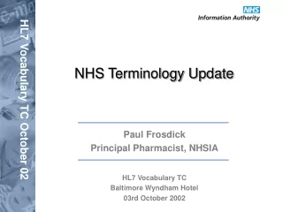 NHS Terminology Update