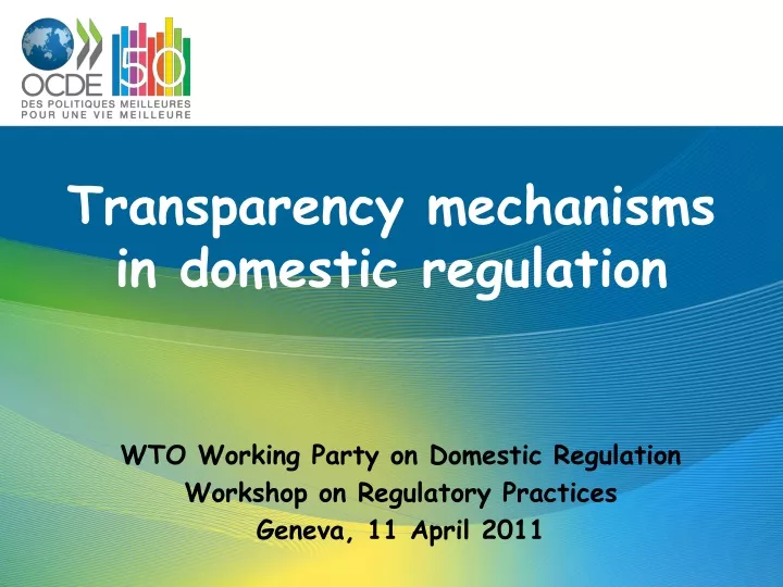 transparency mechanisms in domestic regulation