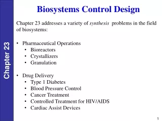 Biosystems Control Design